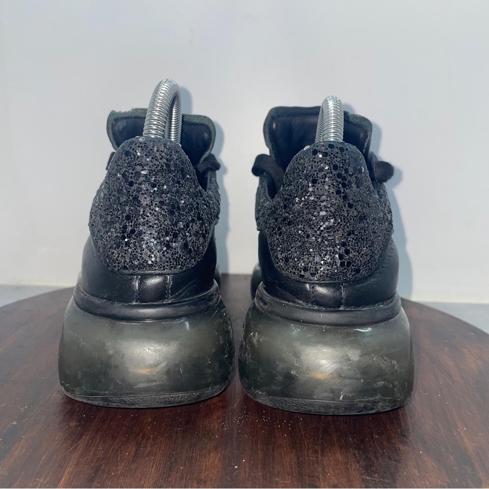 Alexander McQueen Sneakers Black with Glitter Translucent Sole Women’s size 37 - Picture 6 of 14